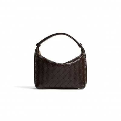BOTTEGA VENETA WALLACE MINI INTRECCIATO LEATHER SHOULDER BAG 754443V3IV12132 (22*13*9cm)